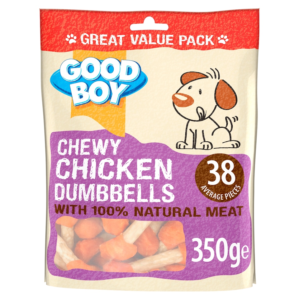 image 1 of Good Boy Chewy Chicken Dumb Bells 350G