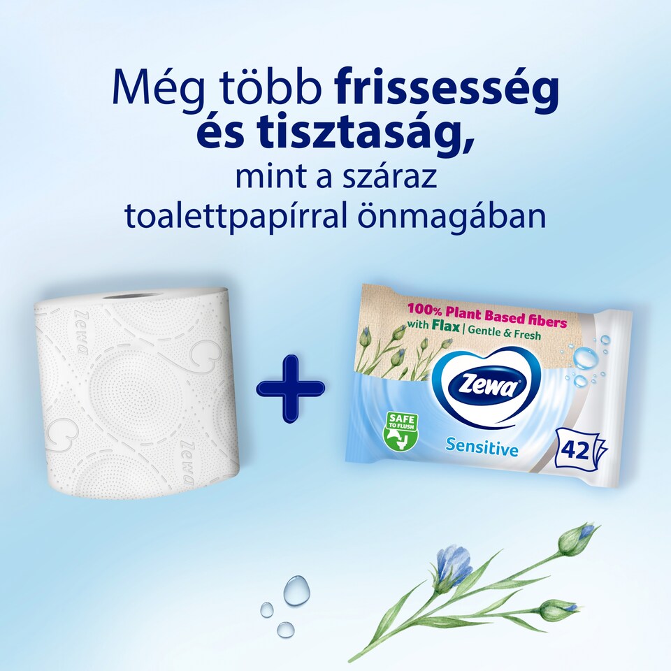 Zewa Sensitive nedves toalettpapír 42 db 1. kép