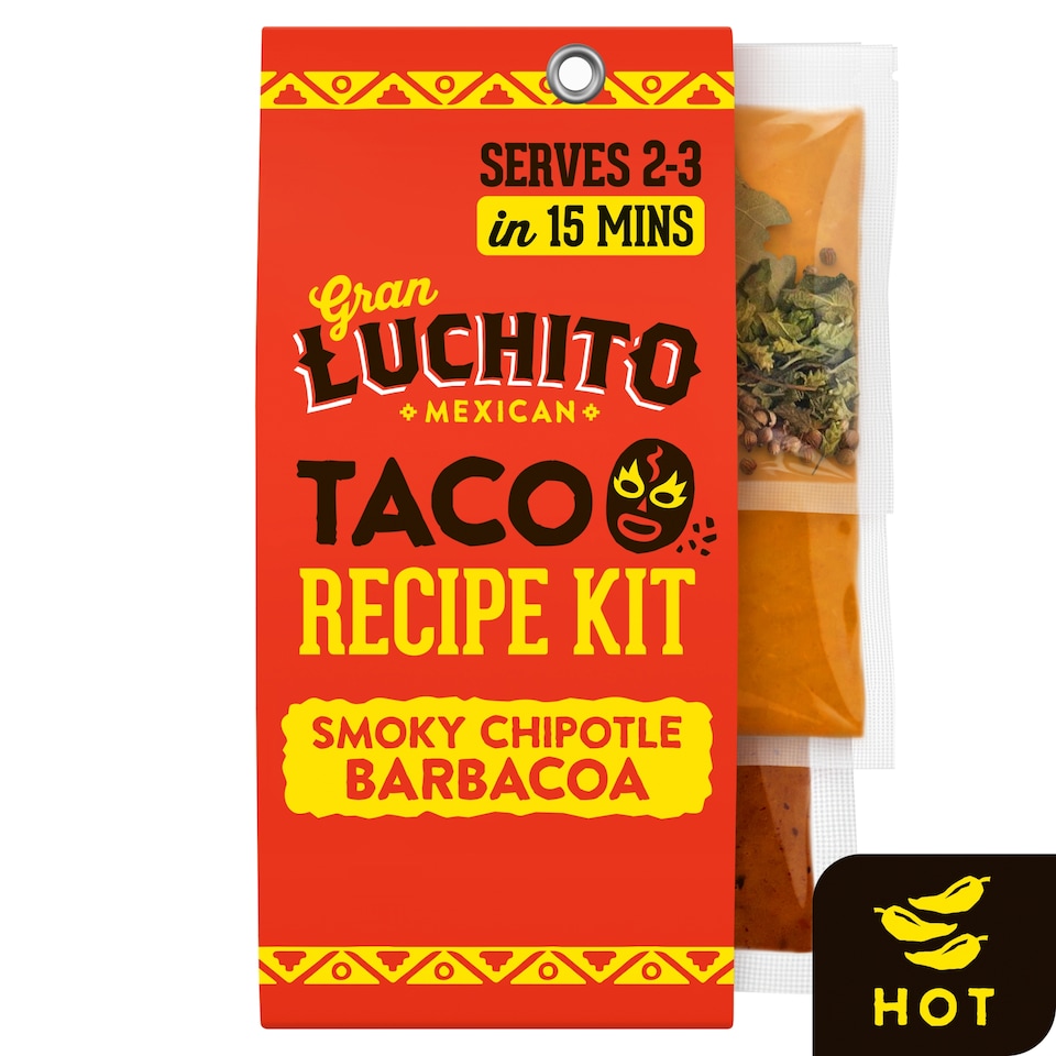 image 1 of Gran Luchito Smoky Chipotle Barbacoa Taco Recipe Kit 300g