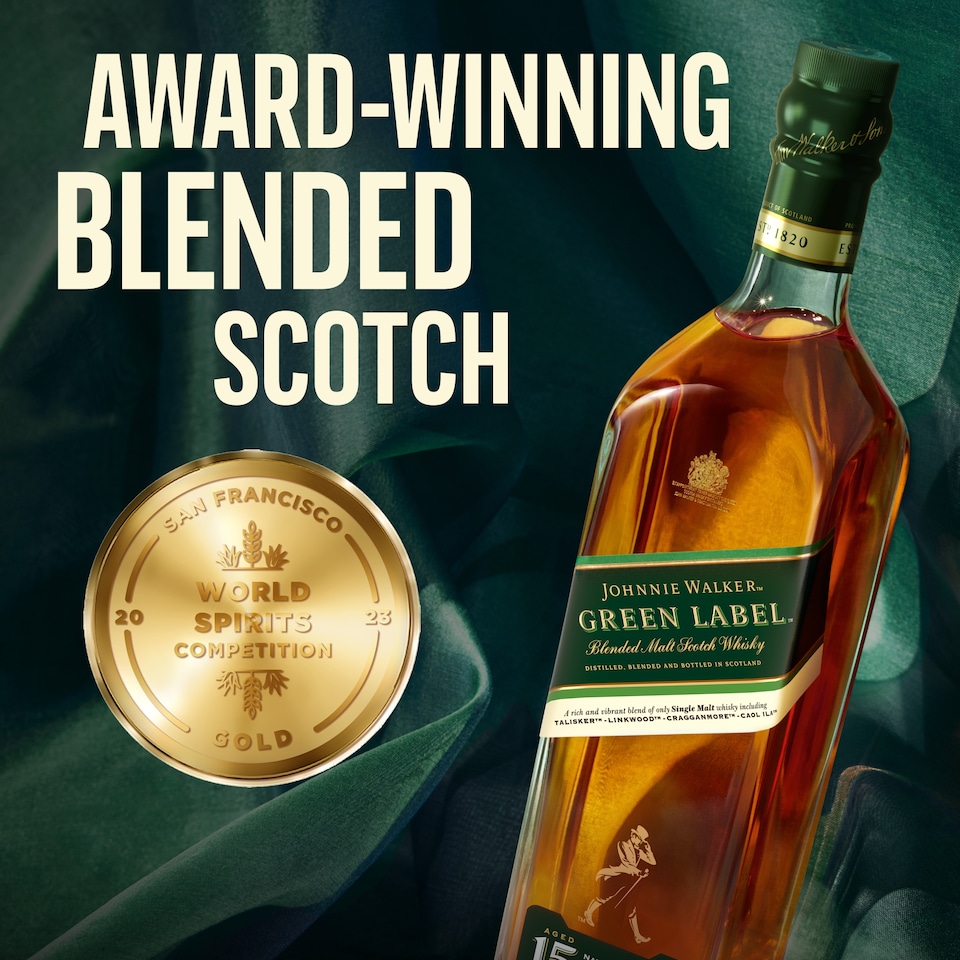 image 1 of Johnnie Walker Green Label 15 Year Whisky Bottle 43% Vol 70cl