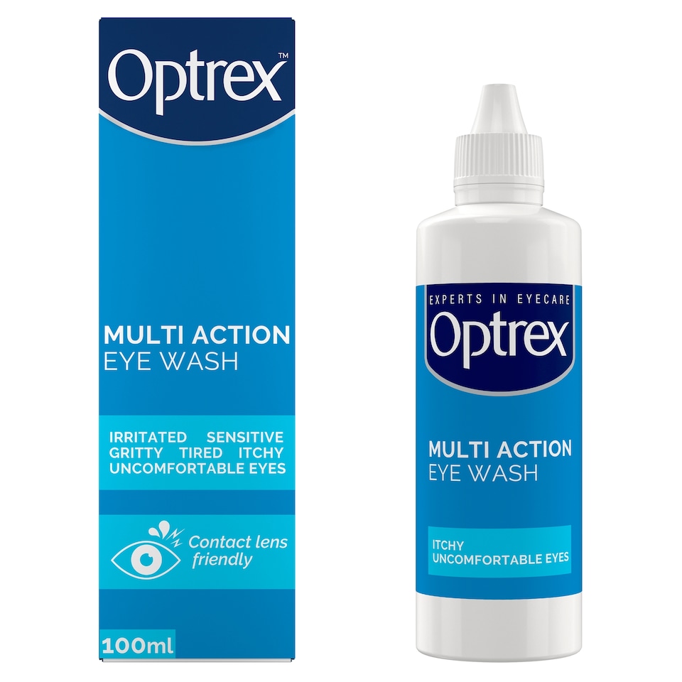 image 1 of Optrex Multi Action Soothing Eye Wash For Irritated Eyes 100ml