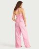 image 3 of OH ME OH MY Pure Cotton Poplin Striped Trousers in Pink