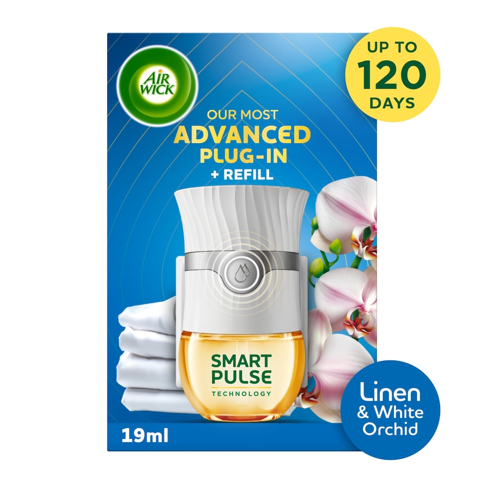image 1 of Air Wick Linen & White Orchid Plug In Kit 19ml