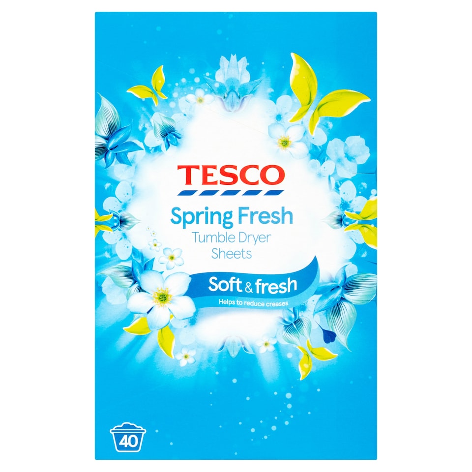 Tesco Spring Fresh Tumble Dryer Sheets 40S