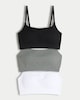 image 4 of F&F 3-Pack Contour Seamfree Ribbed Crop Tops in Multi