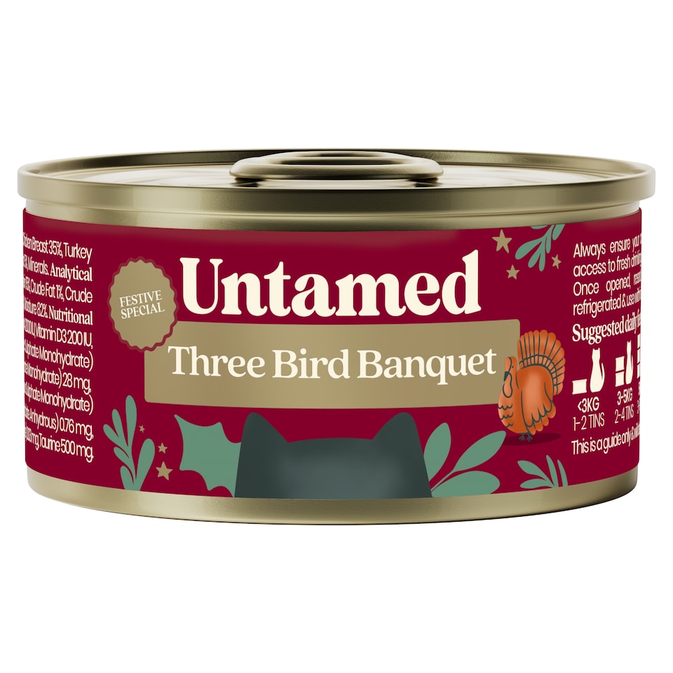 image 1 of Untamed Three Bird Banquet Cat Food 75g