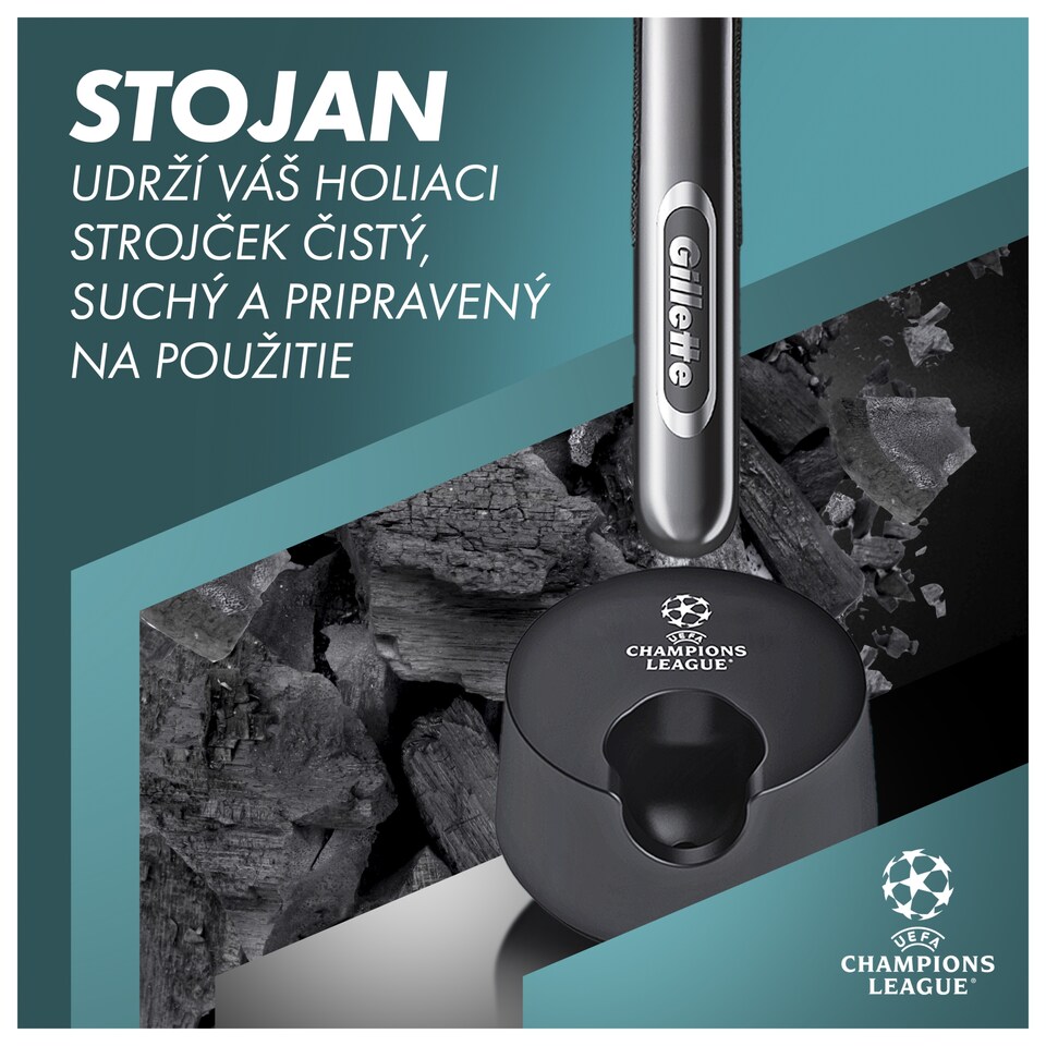 image 1 of UEFA Champions League Special Edition Gillette Mach3 Charcoal Holiaci Strojček pre Mužov