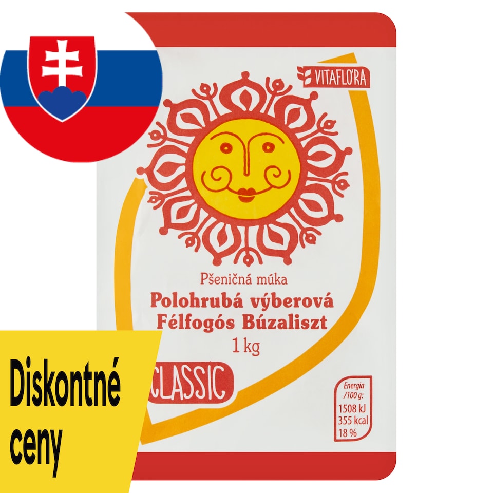 Vitaflóra Classic pšeničná múka polohrubá výberová 1 kg