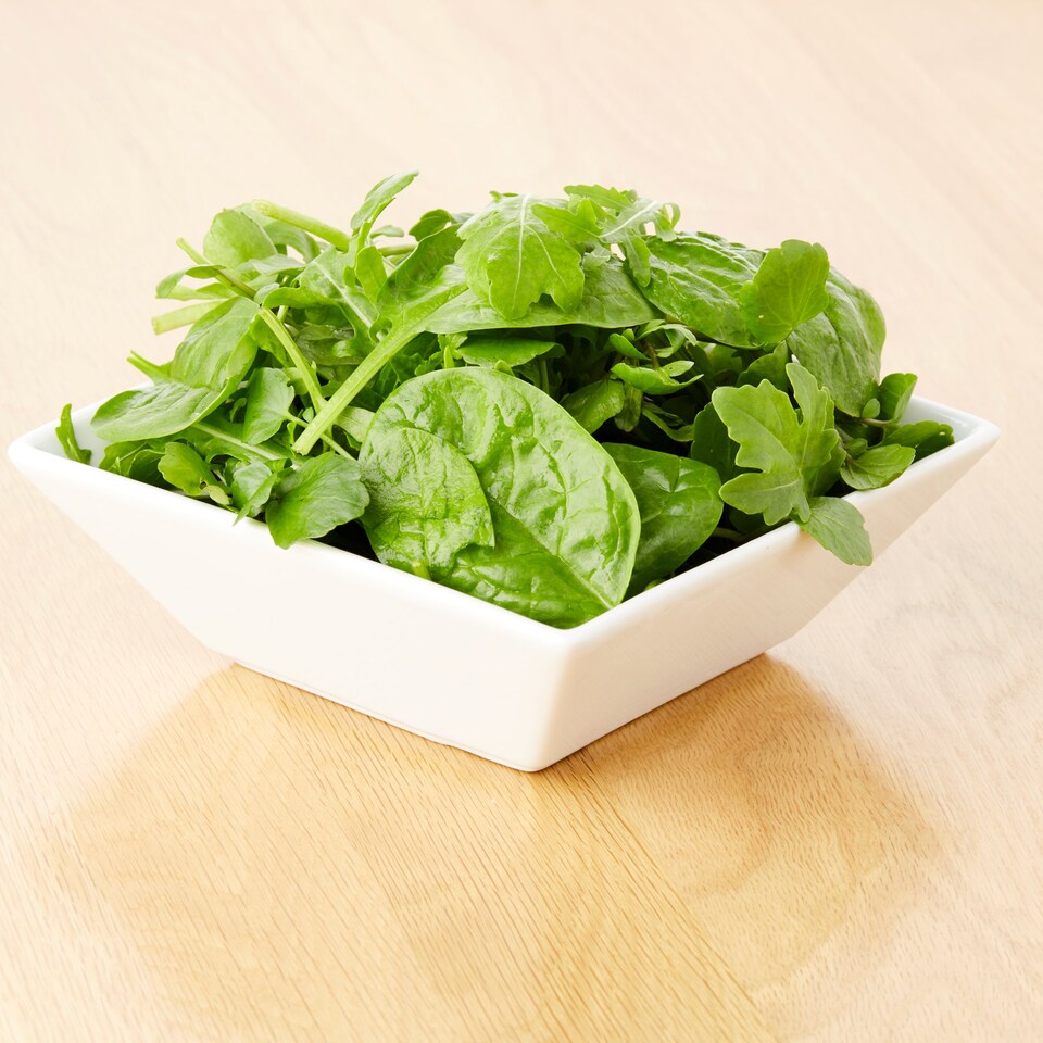 image 1 of Tesco Org Watercress Spinach And Rocket 100G