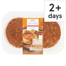 Tesco 2 Salt & Chilli Chicken Burgers 360g.