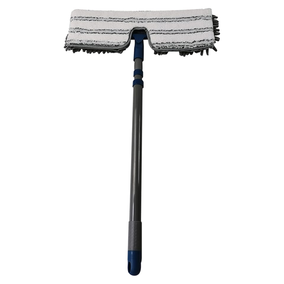 Tesco 2 In 1 Flat Mop Blue Grey
