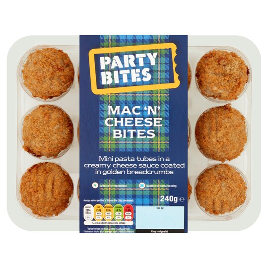Party Bites Mac Cheese Bites 240G Tesco Groceries