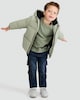 image 2 of F&F Boys Zip Through Hooded Puffer Jacket in Green