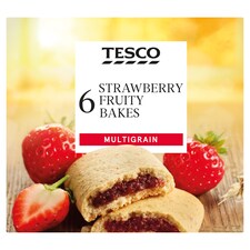 Tesco 6 Strawberry Fruity Bakes 222G