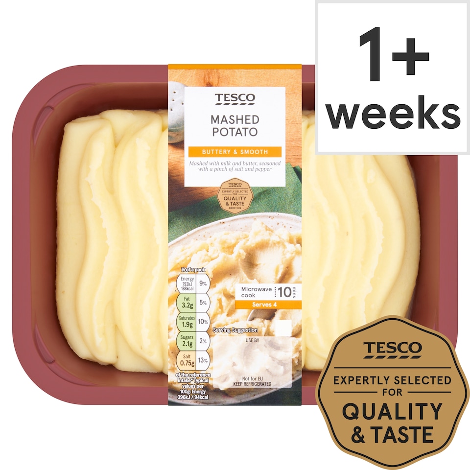 Tesco Fresh Mashed Potato 800G