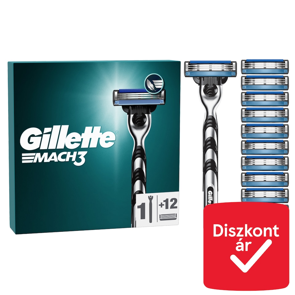 image 1 of Gillette Mach3 Razor for Men, 1 Gillette 3-Blade Razor, 1 Gillette Razor Blade Refills