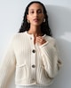 image 1 of The F&F Edit Gold Button Chunky Cardigan in Cream