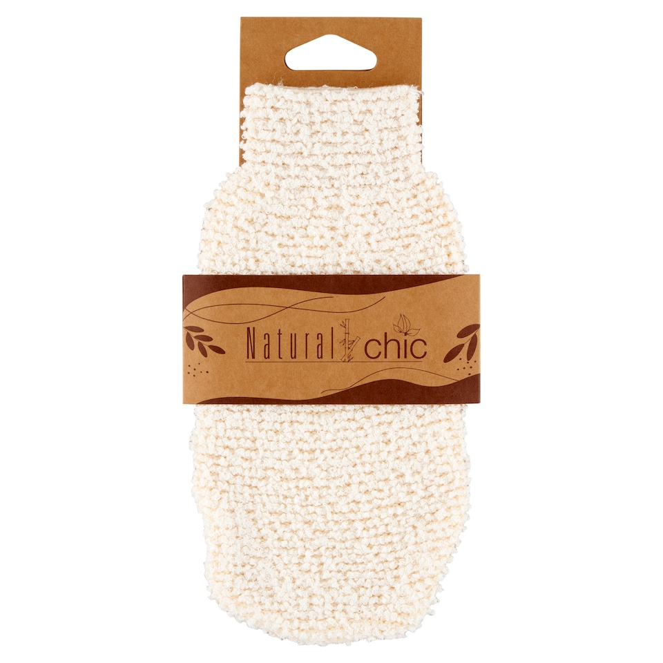 Natural Chic Exfoliační rukavice vyrobená z bambusu a bavlny