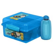 Sistema Blue Lunch Box Cube Max 2L with Itsy Bonus Water Bottle 380ml