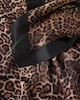 image 2 of F&F Animal Print Scarf in Multi Brown