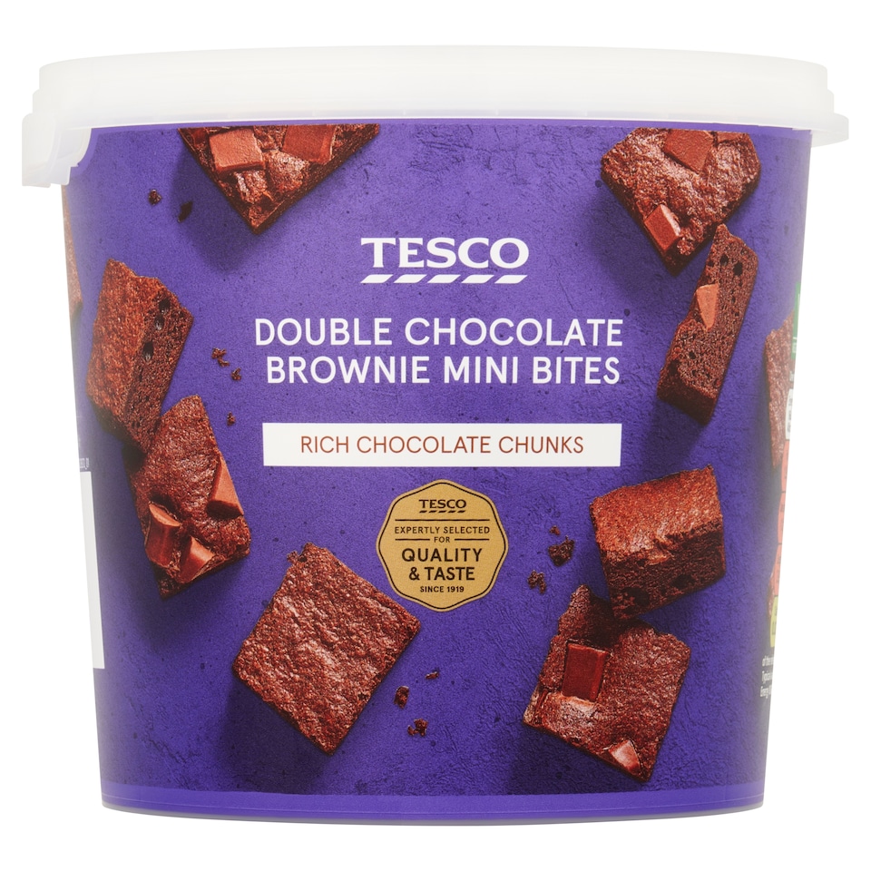 image 1 of Tesco Double Chocolate Brownie Mini Bites 230g