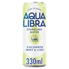 Aqua Libra Sparkling Water Cucumber Mint and Lim 330ml