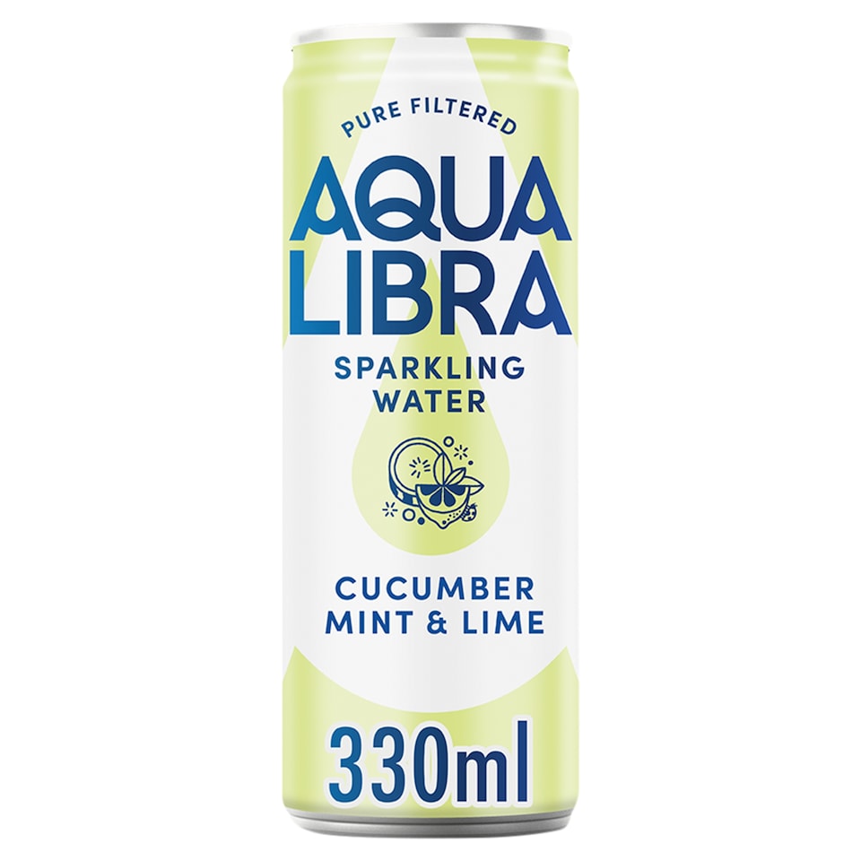 Aqua Libra Sparkling Water Cucumber Mint and Lim 330ml
