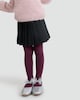 image 1 of F&F Girls Faux Leather Pleated Skirt in Multi Black