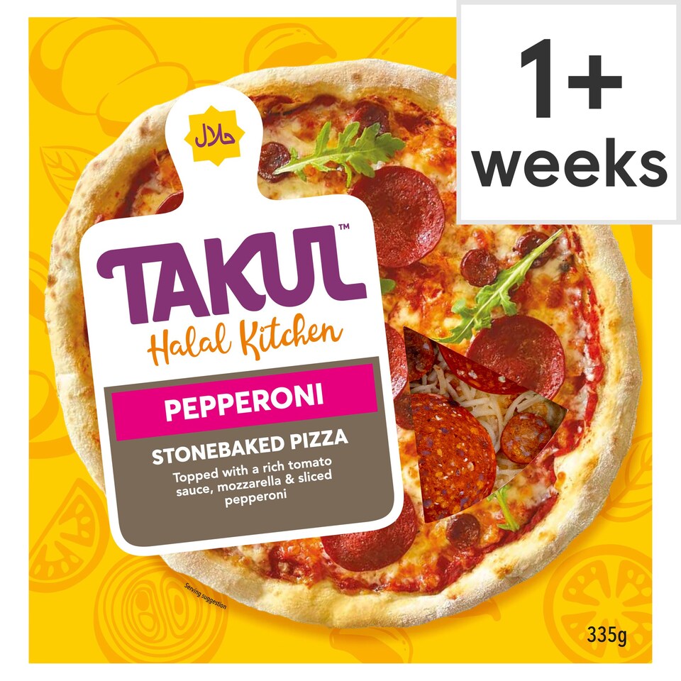 Takul Halal Pepperoni Stonebake Pizza 335G Tesco Groceries