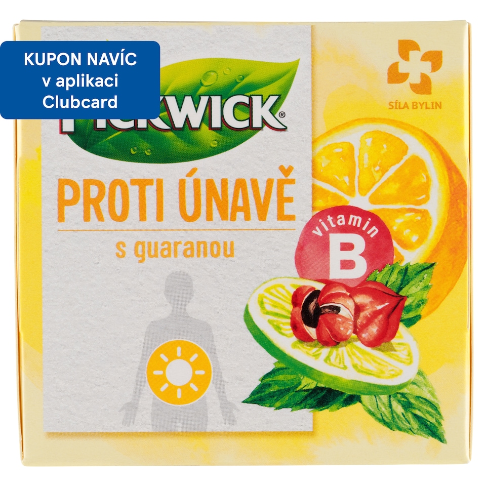 Obrázek 1 pro produkt Pickwick Proti únavě s guaranou zelený a bylinný čaj 10 x 1,5g (15g)