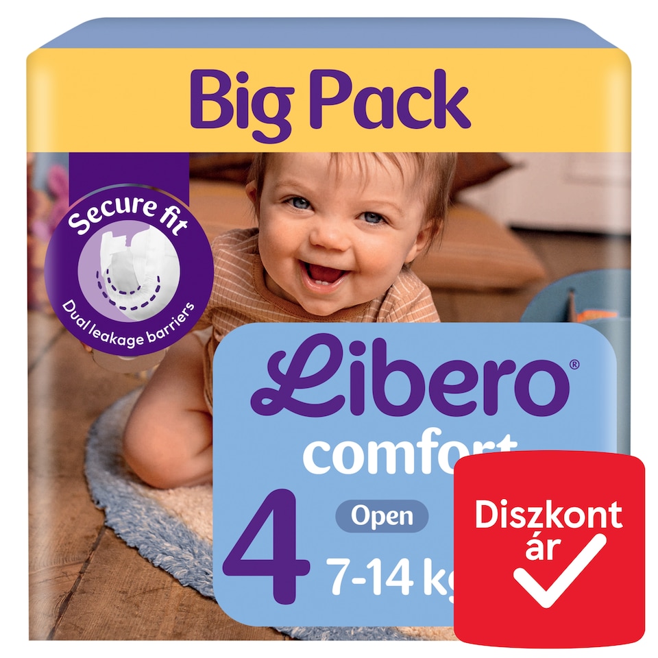Libero Comfort Big Pack pelenka, méret: 4, 7-14 kg, 56 db  1. kép