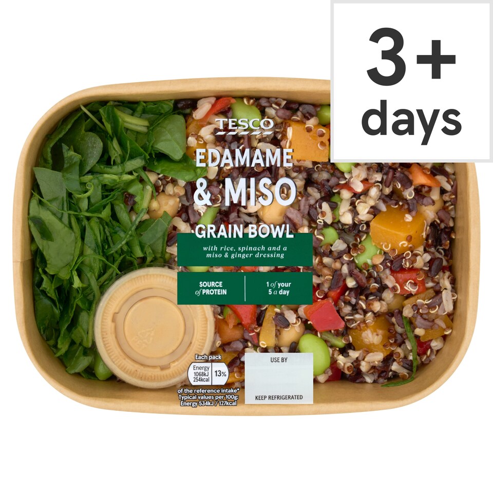 Tesco Edamame & Miso Grain Bowl 200g