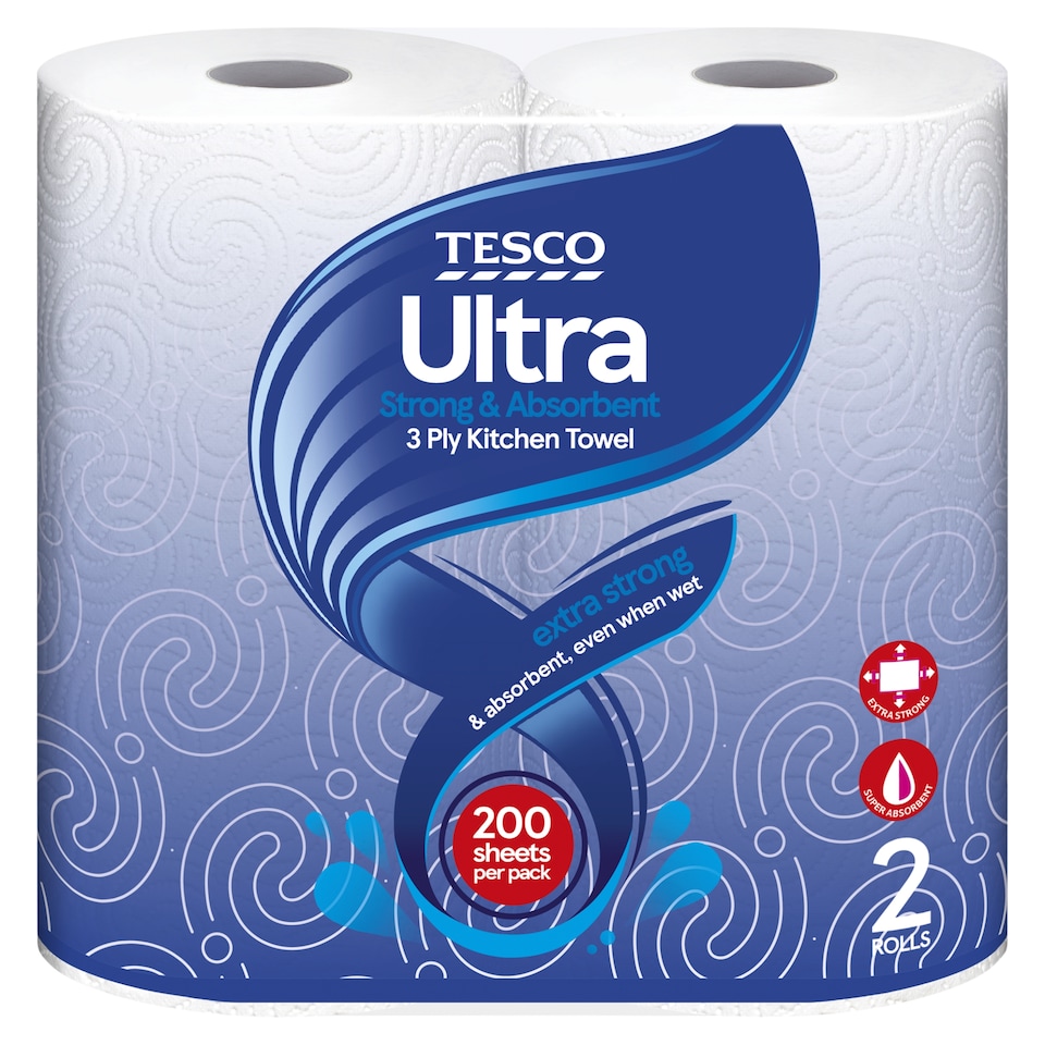 Tesco Ultra Kitchen Towel 2 Rolls 