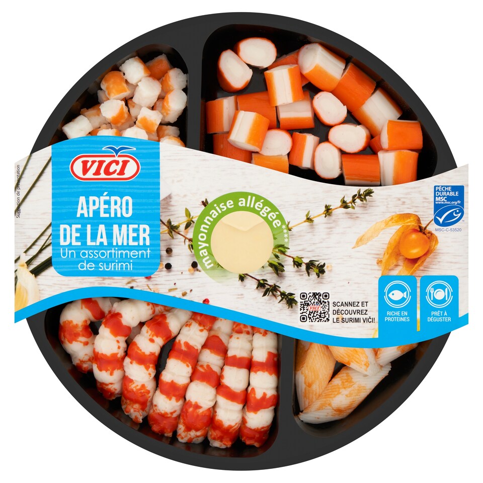 Vici Chilled Surimi Assortment with Light Mayonnaise 330 g