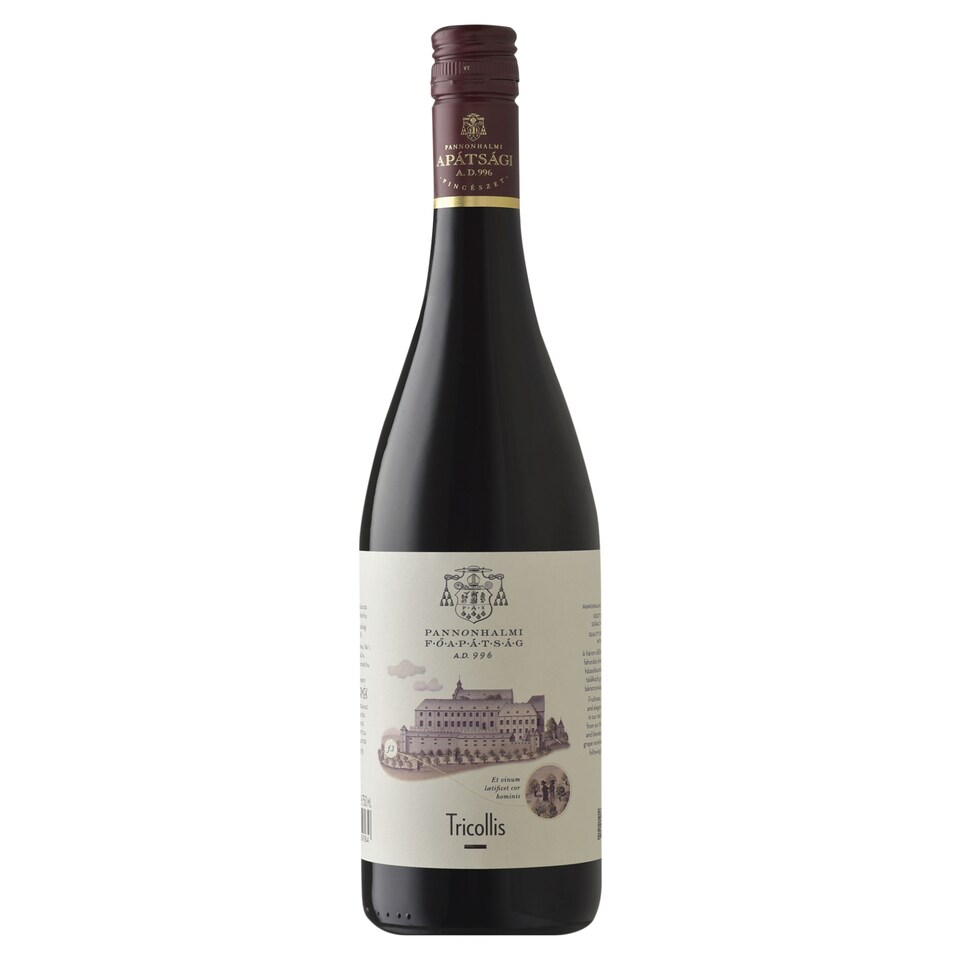 Pannonhalmi Tricollis Vörös száraz vörösbor 14,5% 0,75 l