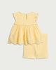 image 2 of F&F Baby 2-Piece Cotton Rich Broderie Top and Shorts Set in Yellow