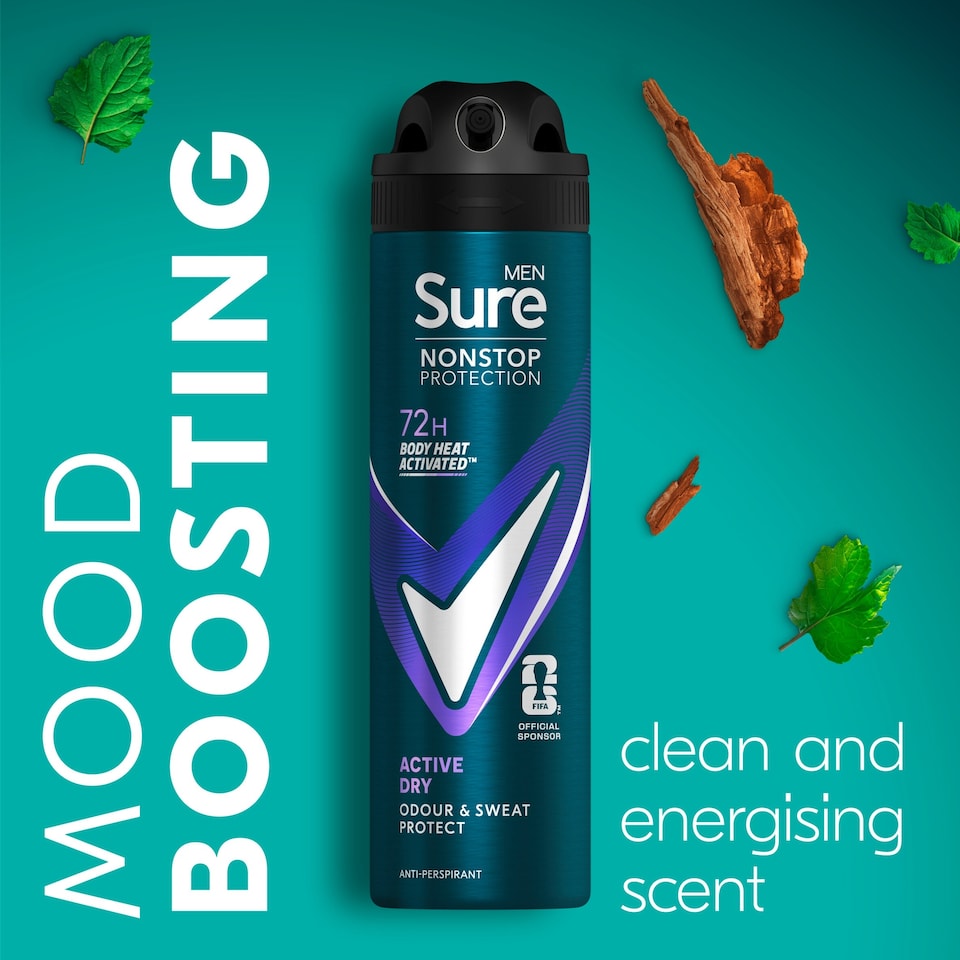 image 1 of Sure Men Active Dry 48h Antiperspirant Deodorant 150ml