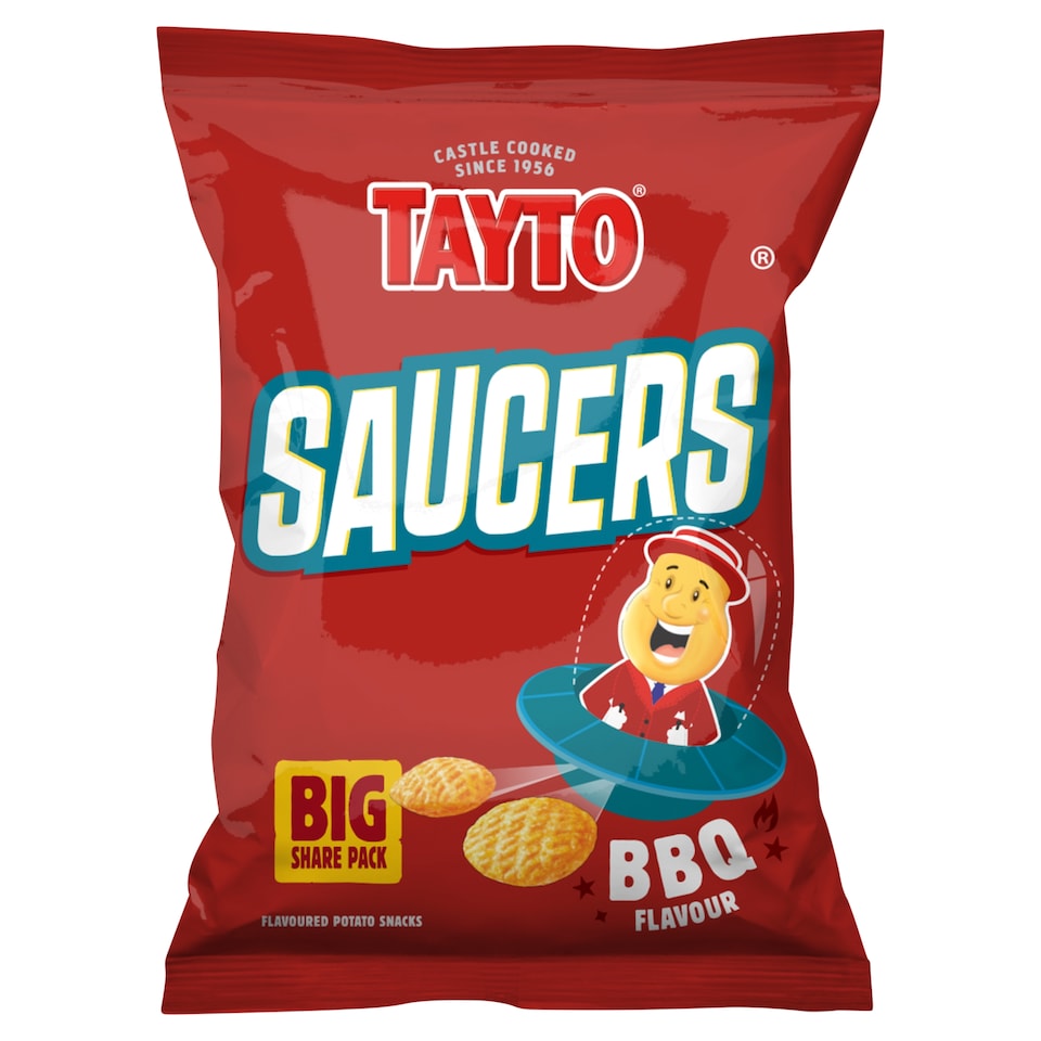 Tayto Saucers BBQ Flavour Potato Snacks 80g