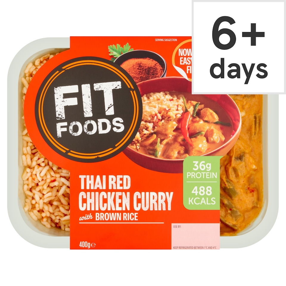 image 1 of Fit Foods Thai Red Chicken Curry And Brown Rice 400G