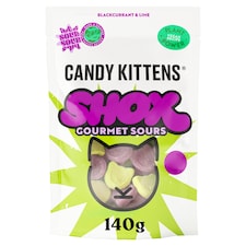 Candy Kittens Sour Shox Blackcurrant & Lime 140g