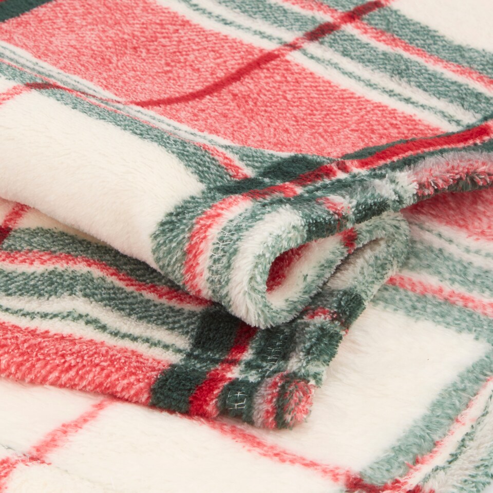 image 1 of Tesco Check Printed Throw