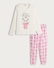 image 4 of Disney Marie Christmas Fleece Top and Trousers Pyjamas in Multi Pink