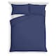 image 1 of Tesco Navy 100% Cotton Oxford Edge Duvet Set Double
