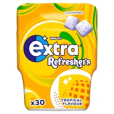 Extra Refreshers Tropical Chewing Gum Bottle 30 Pieces