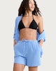 image 2 of F&F Pure Cotton Double Cloth Shorts in Blue