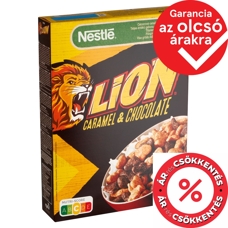 Nestlé Lion Caramel & Chocolate Crunchy Cereal with Vitamins and Minerals 400 g