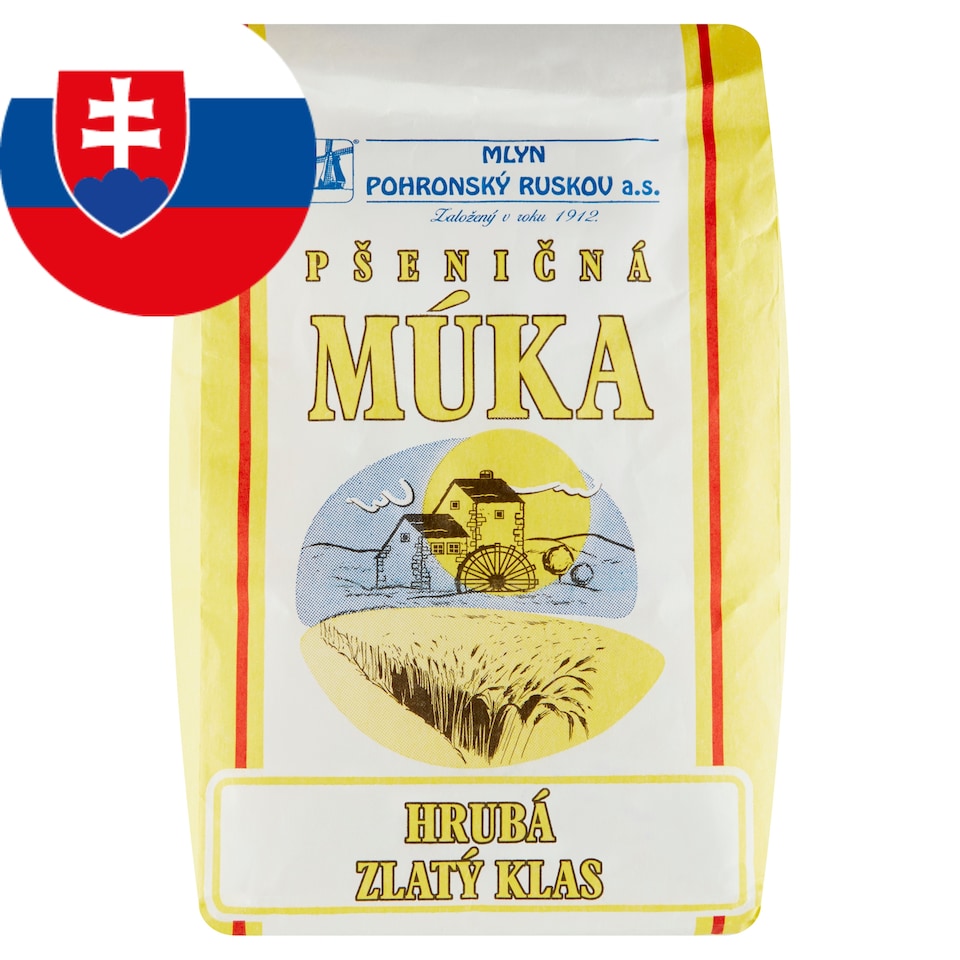 Mlyn Pohronský Ruskov Wheat Flour Rough Gold Ear 1 kg