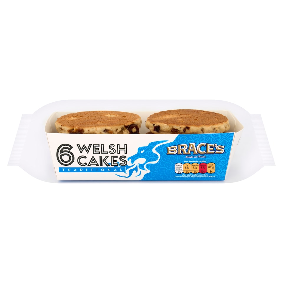 Brace's Family Bread Traditional Fruit Welsh Cakes 6 Pack