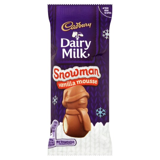 Cadbury Dairy Milk Mousse Snowman 30g Tesco Groceries