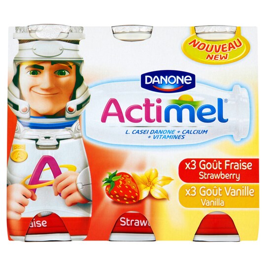 Actimel ActiK Vanilla/ Strawberry Yoghurt 600G Tesco Groceries